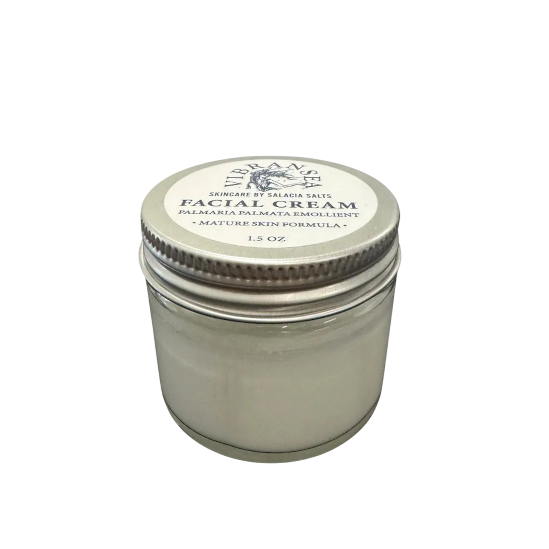 Jar of facial cream on a white background