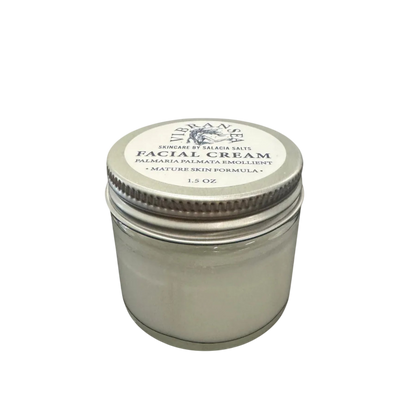 Jar of facial cream on a white background