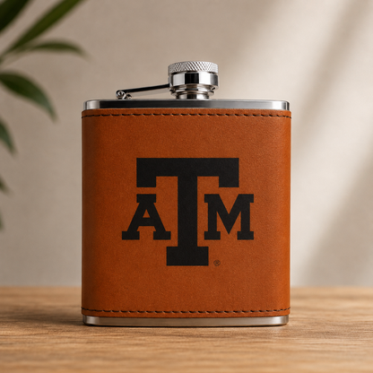 Texas A&amp;M Leather Flask