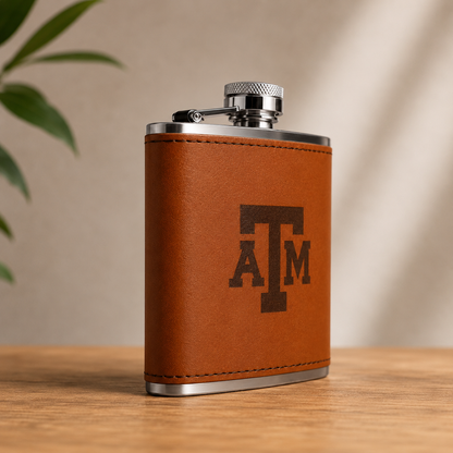Texas A&amp;M Leather Flask