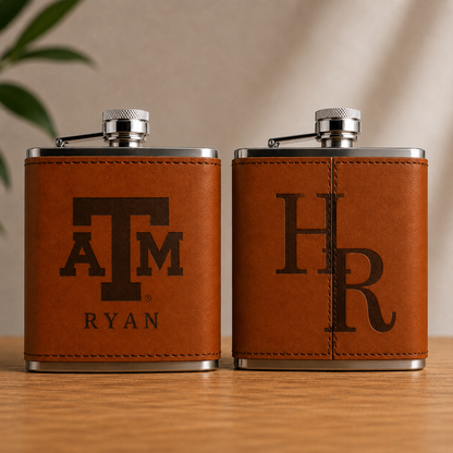 Texas A&amp;M Leather Flask