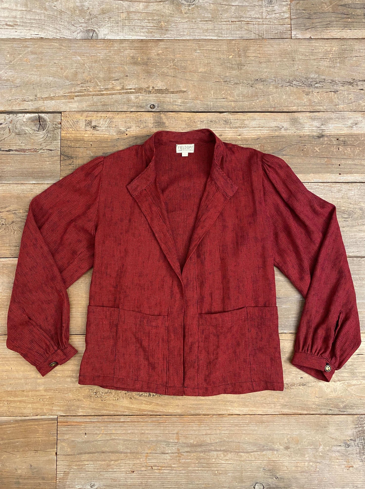 Field Day Jacket Jane Jacket in Ruby Checker
