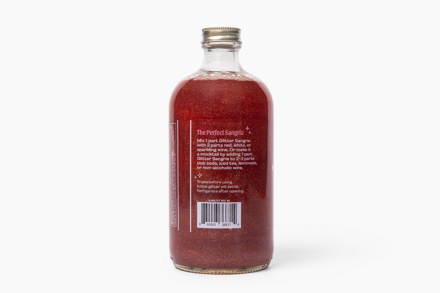 Wood Stove Kitchen Cocktail and Drink Mixers Glitter Sangria, 16 fl oz