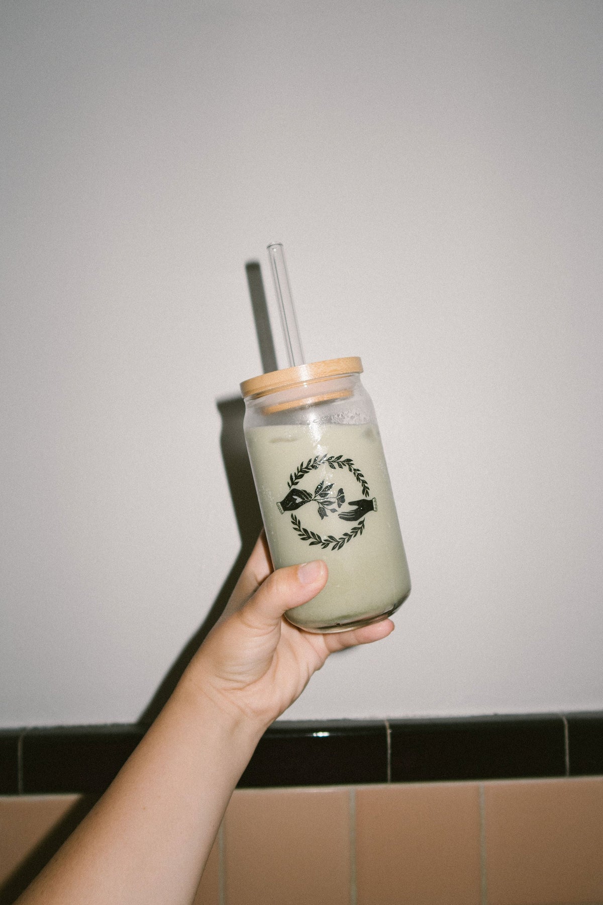 Company of Friends 16 oz. Glass Tumbler (with lid &amp; straw)