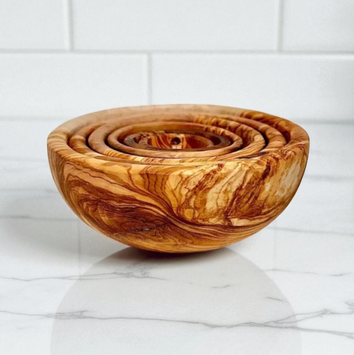 Olive Wood Nesting Bowl Set of 6pcs - My American Goods