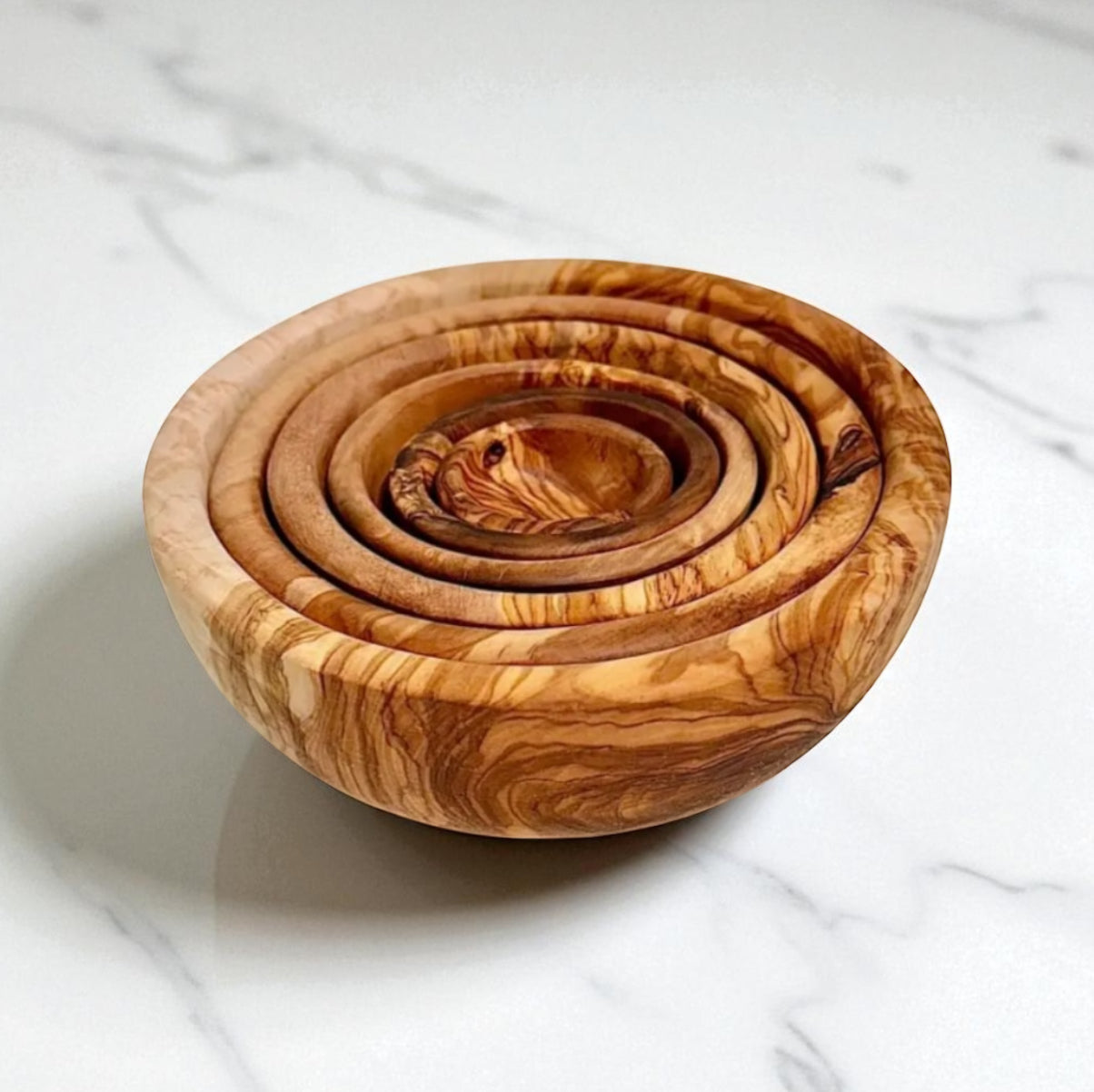 Olive Wood Nesting Bowl Set of 6pcs - My American Goods