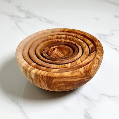 Olive Wood Nesting Bowl Set of 6pcs - My American Goods