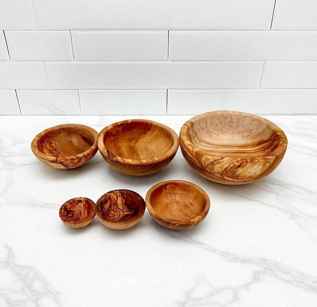 Olive Wood Nesting Bowl Set of 6pcs - My American Goods