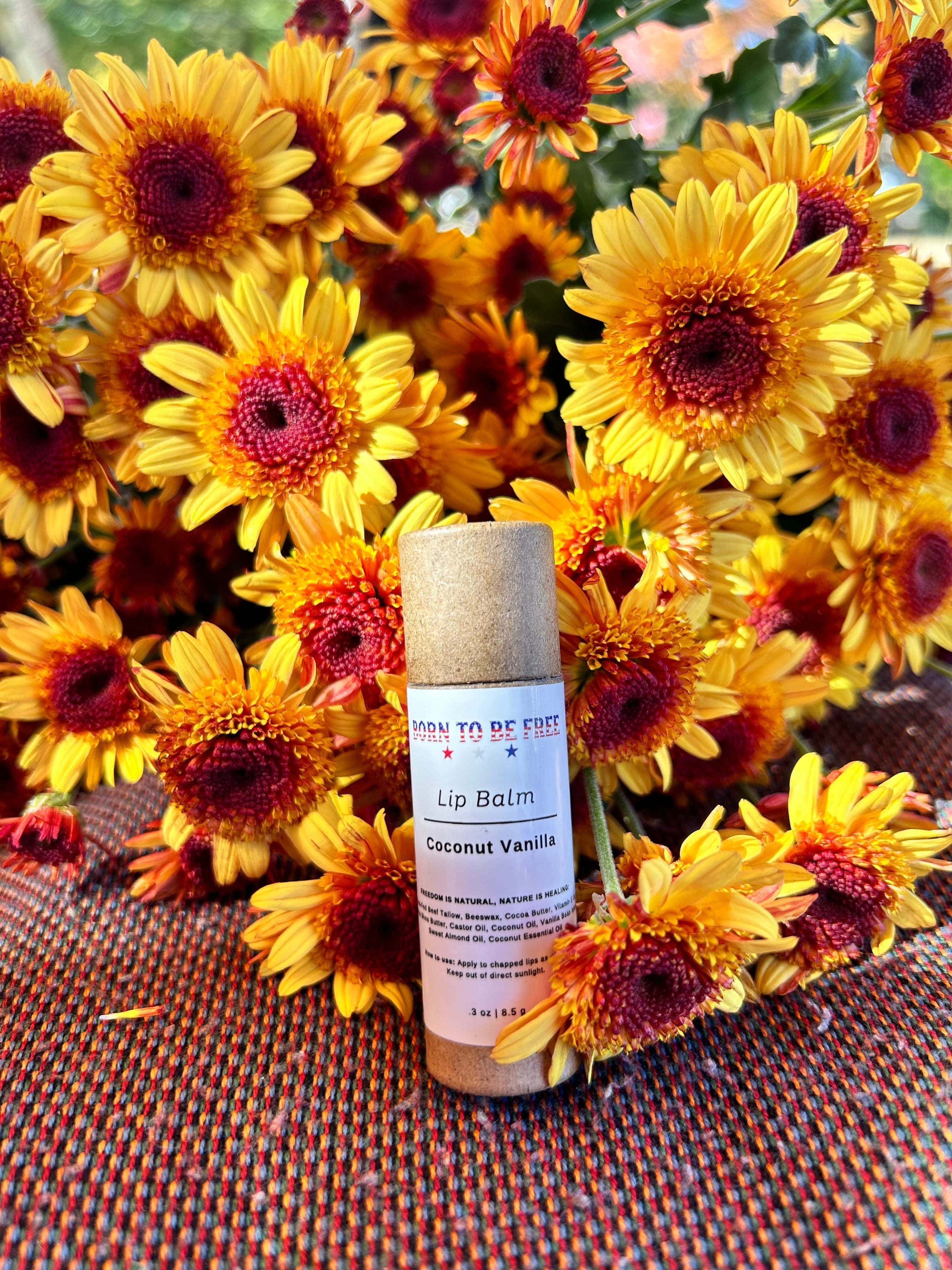 Born To Be Free Lip Balm Coconut Vanilla Lip Balm