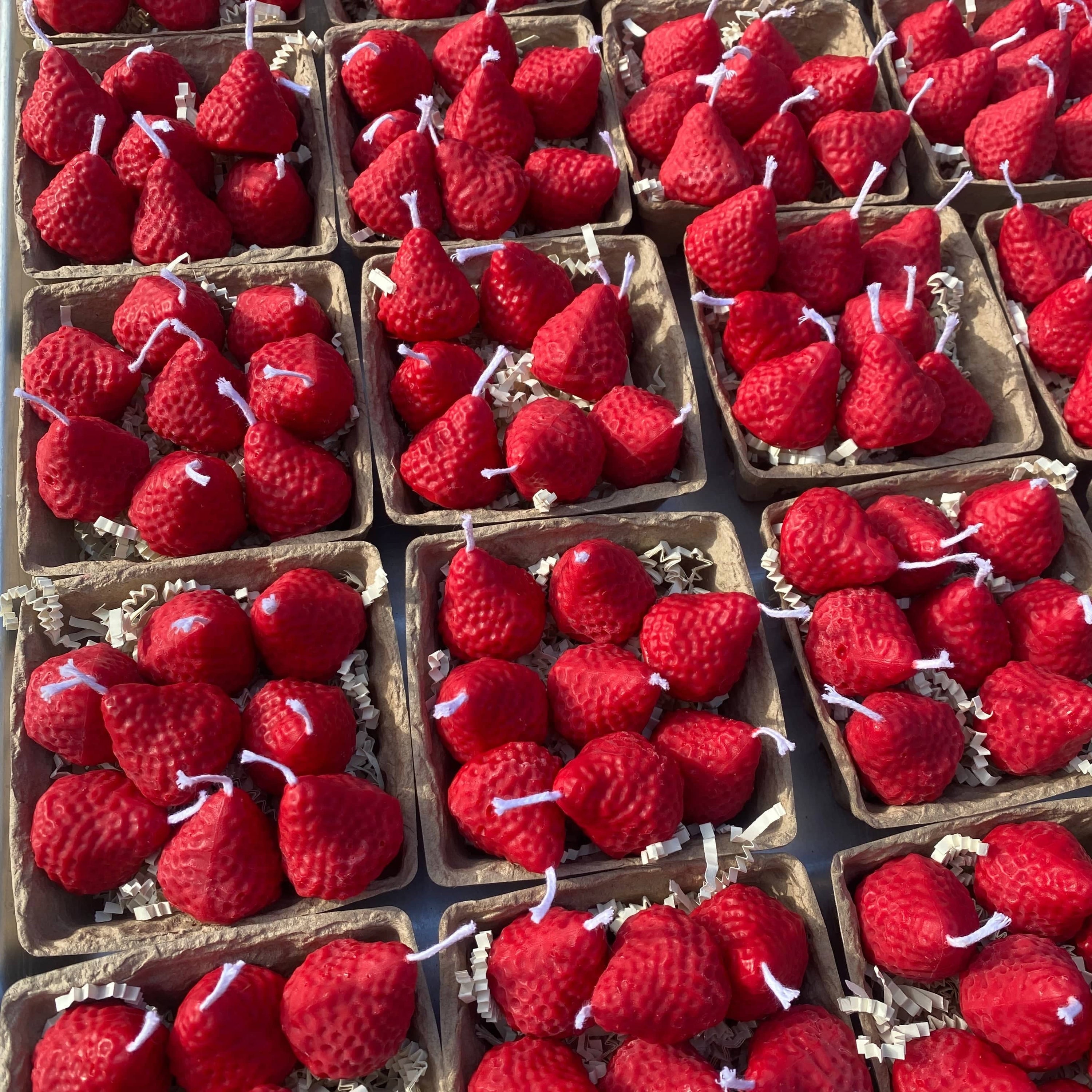 Scandles Farmers Markets Red / Berry / 8 Pack Strawberry Candles - 8 Pack