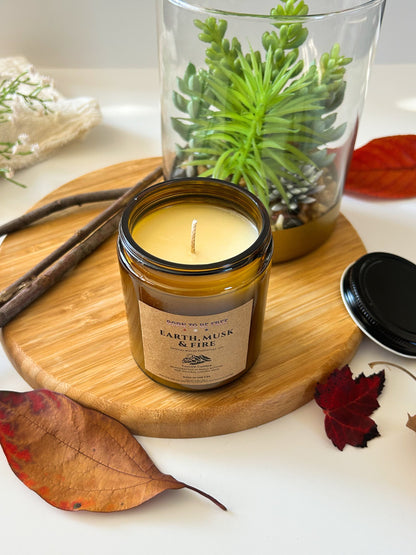 Earth, Musk &amp; Fire Tallow Candle - My American Goods