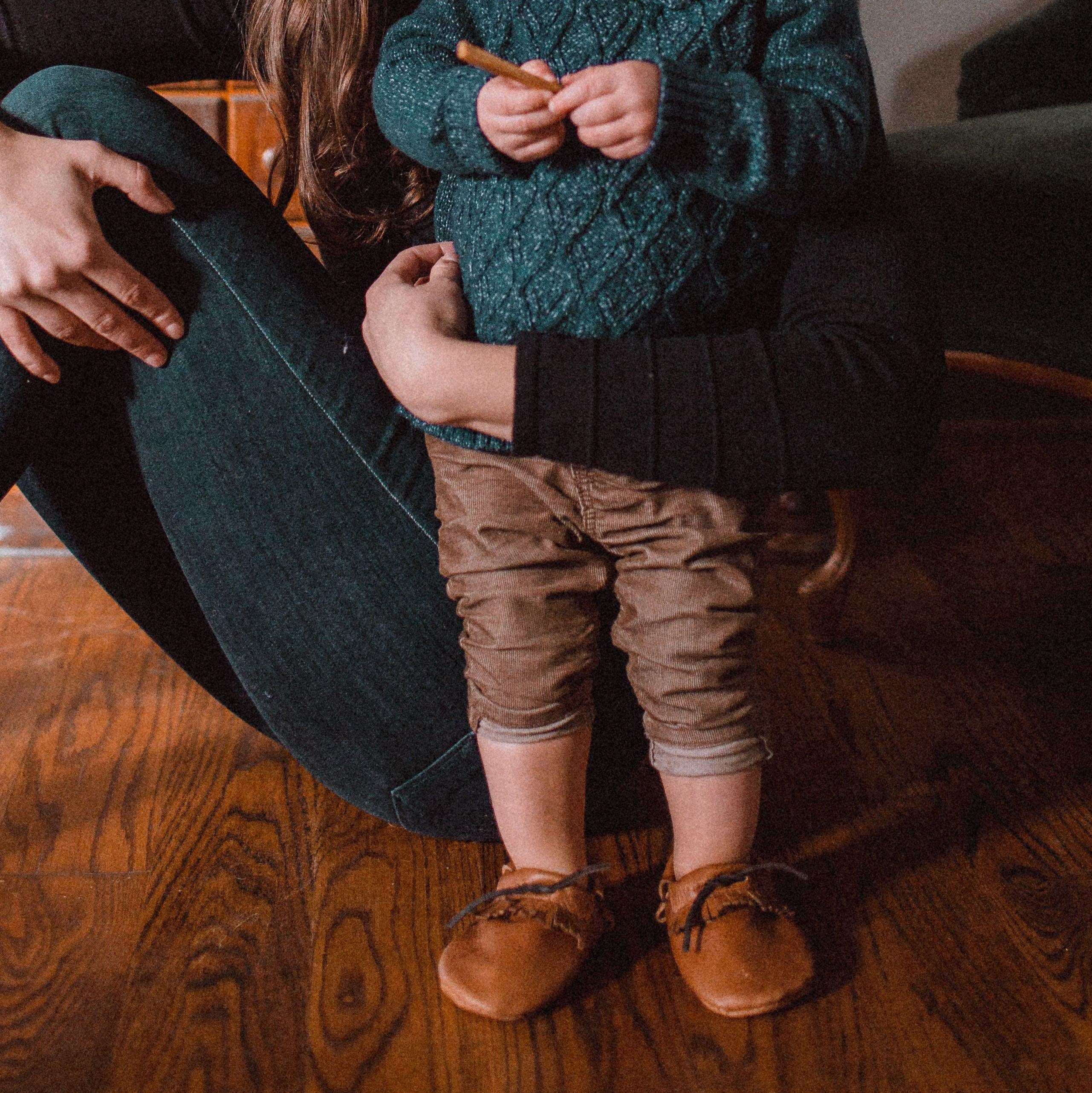 The Local Branch Leather Baby Moccasins  - USA Made