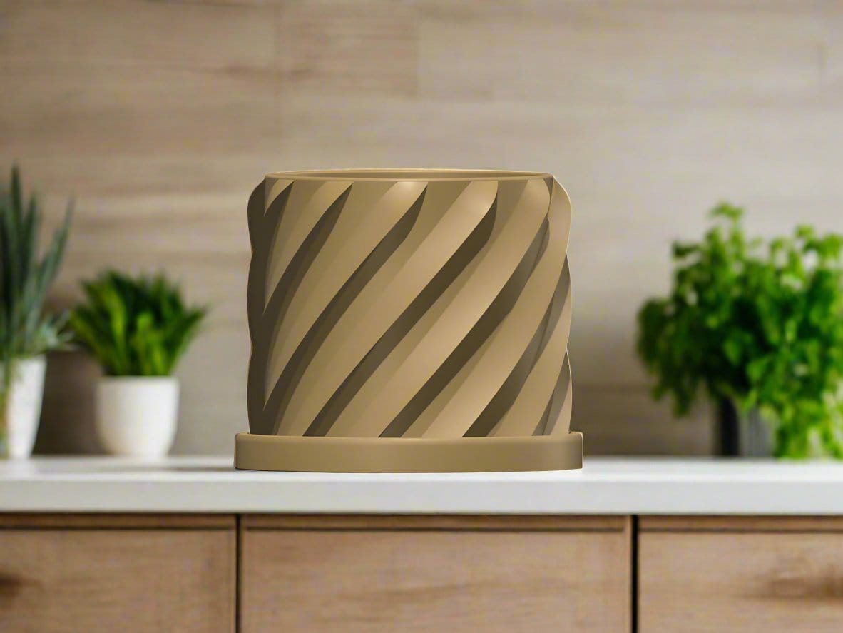 Rosebud HomeGoods Pots &amp; Planters Thicc Spiral Plant Pot