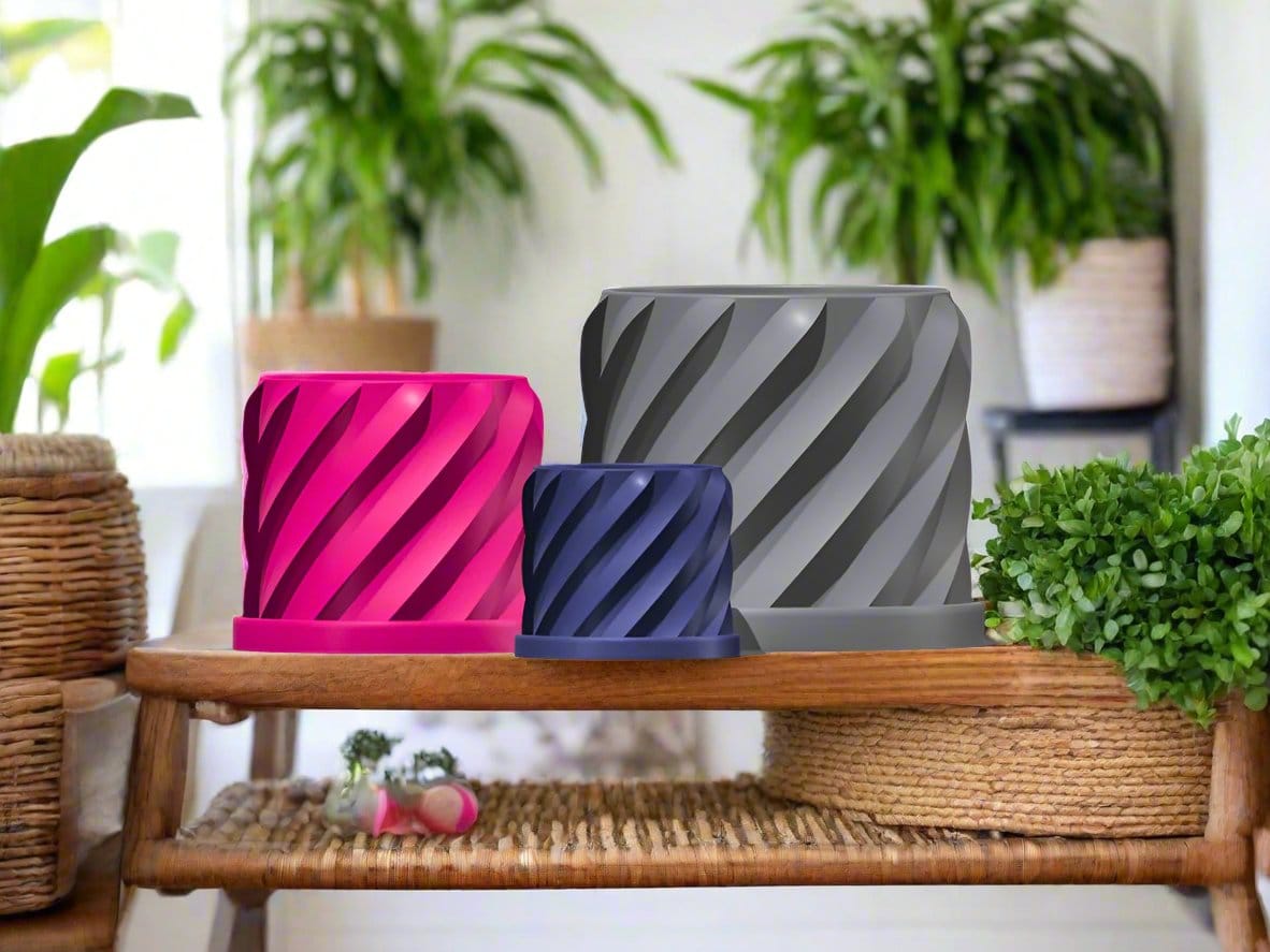 Rosebud HomeGoods Pots &amp; Planters Thicc Spiral Plant Pot