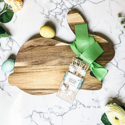 Gia Roma Wooden Easter Decor Bunny Board + Toothpick Set