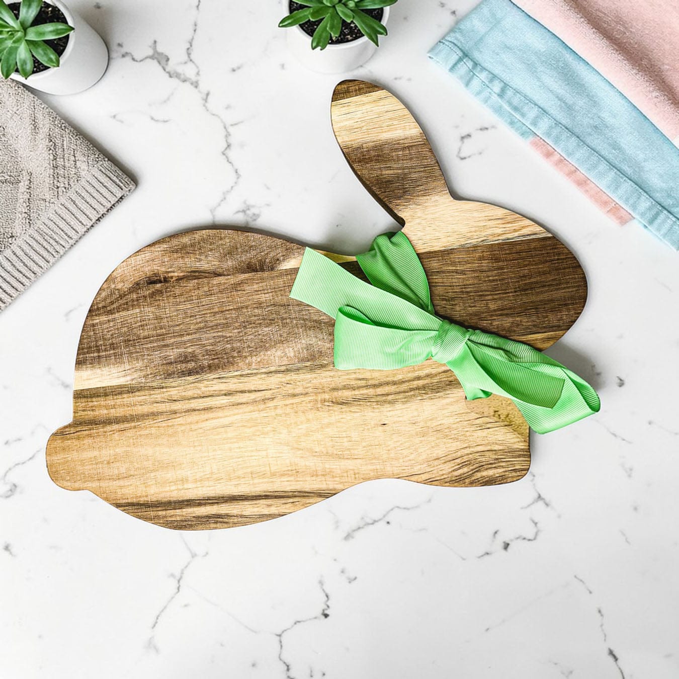 Gia Roma Wooden Easter Decor Bunny Board + Toothpick Set