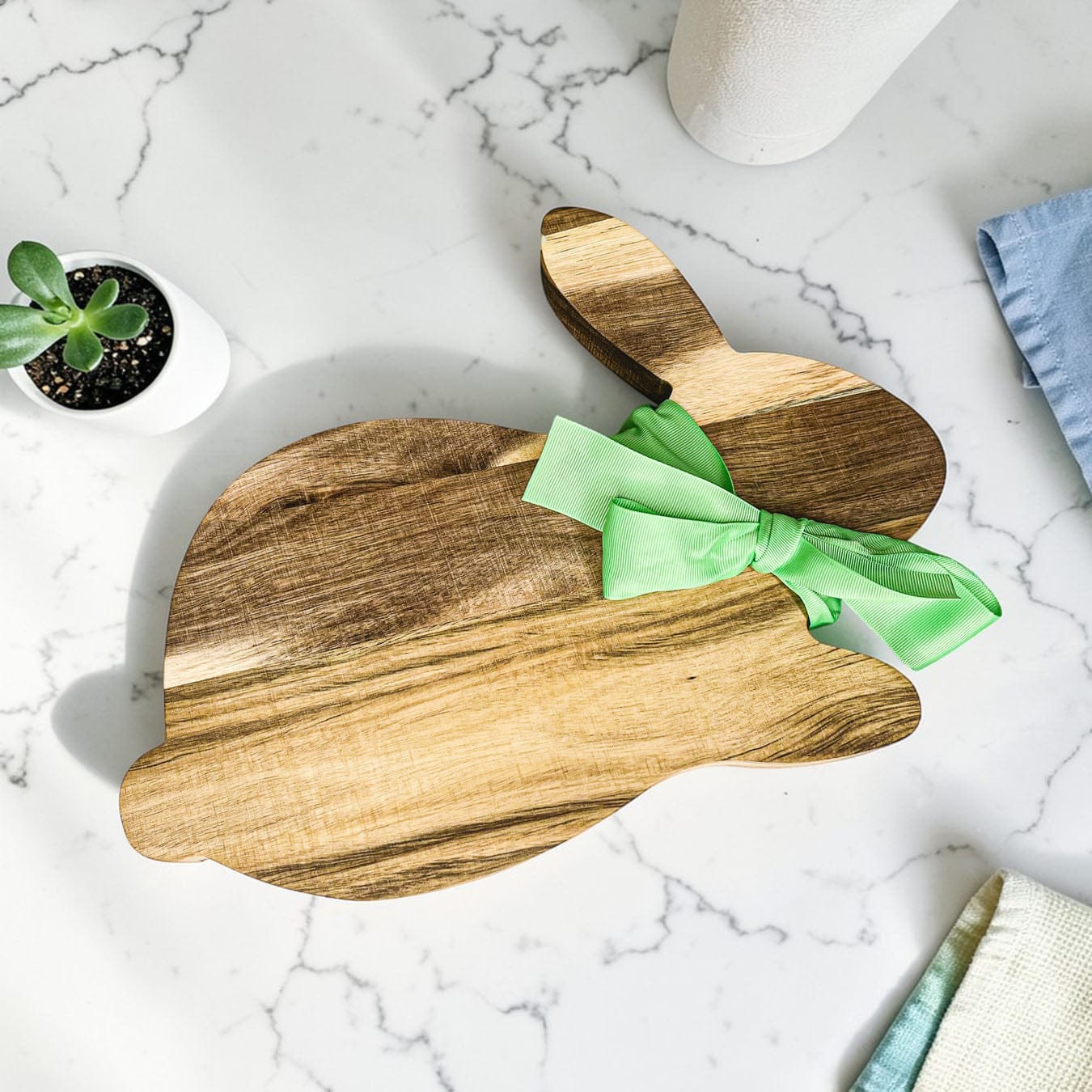 Gia Roma Wooden Easter Decor Bunny Board + Toothpick Set