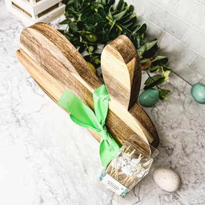 Gia Roma Wooden Easter Decor Bunny Board + Toothpick Set