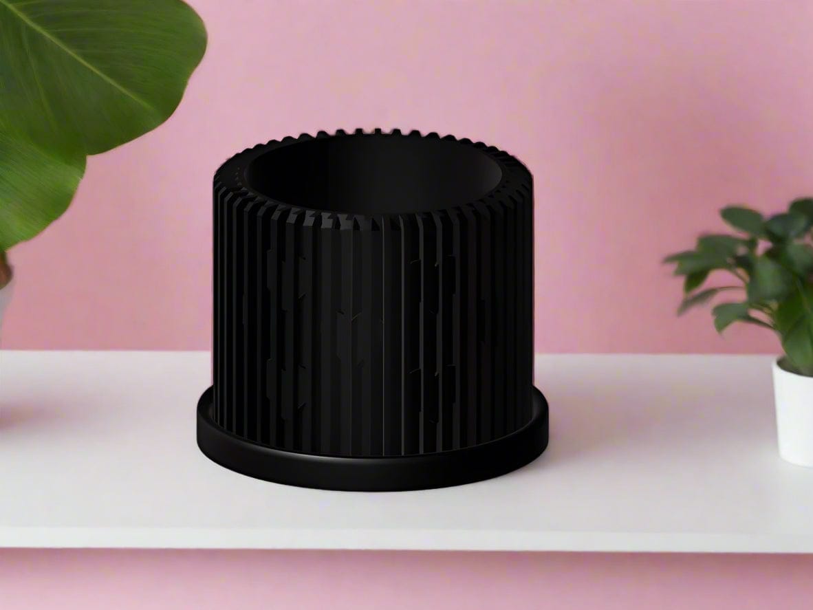 Rosebud HomeGoods Planter Black / 4 Inch - No Tray Modern Heart-Shaped Planter with Drainage &amp; Saucer – Unique Valentine’s Day Gift for Plant Lovers, 3d Printed Planter Home Hosting Decor,