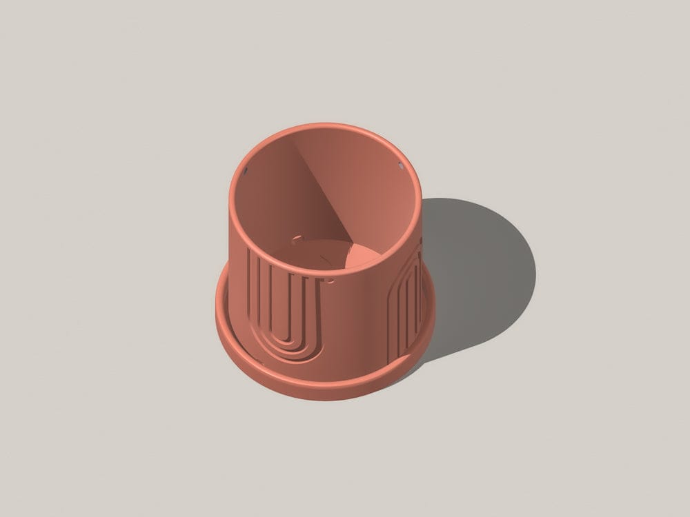 Rosebud HomeGoods Planter Indoor Hanging Planter for Indoor, 4 or 5 inch Hanging Plant Pot Unique Gift, 3D Printed Planter, Outdoor Patio Decor, Cottagecore Decor,BOW