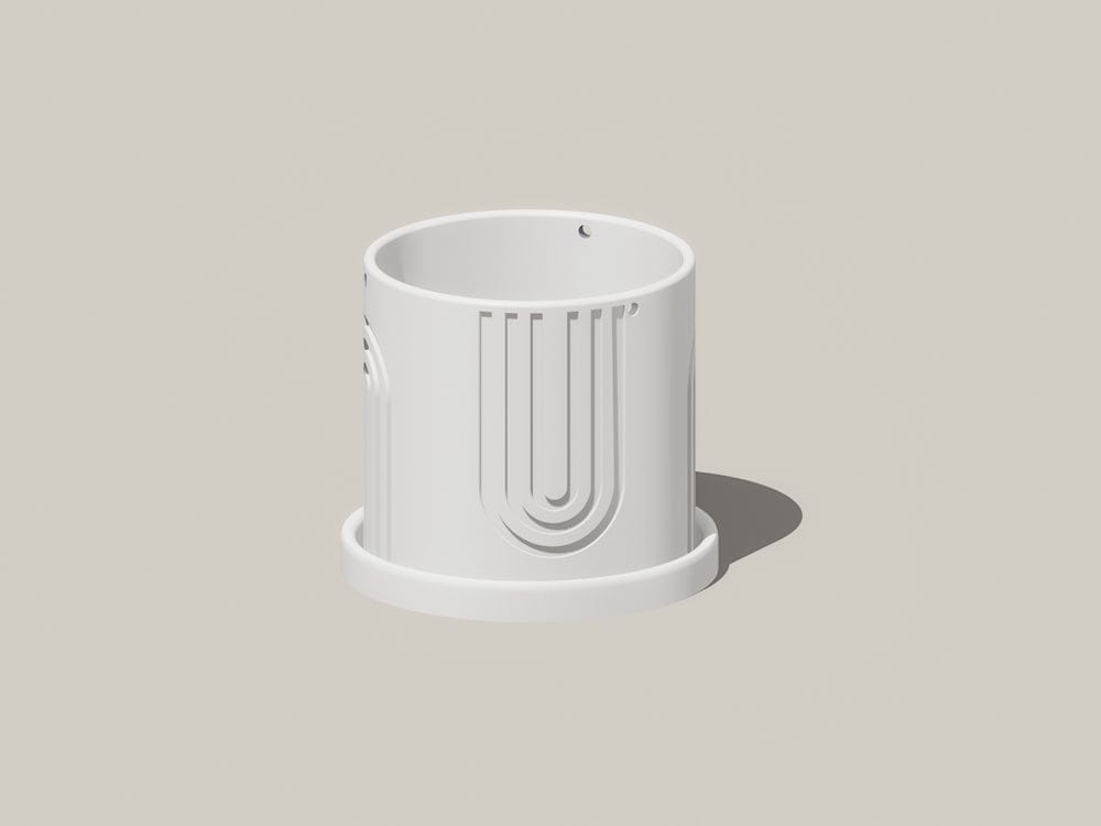 Rosebud HomeGoods Planter Indoor Hanging Planter for Indoor, 4 or 5 inch Hanging Plant Pot Unique Gift, 3D Printed Planter, Outdoor Patio Decor, Cottagecore Decor,BOW