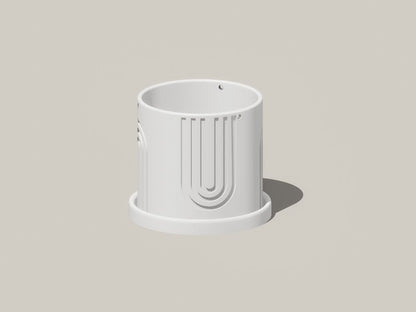 Rosebud HomeGoods Planter Indoor Hanging Planter for Indoor, 4 or 5 inch Hanging Plant Pot Unique Gift, 3D Printed Planter, Outdoor Patio Decor, Cottagecore Decor,BOW