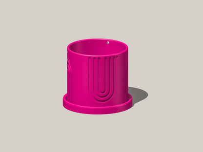Rosebud HomeGoods Planter Indoor Hanging Planter for Indoor, 4 or 5 inch Hanging Plant Pot Unique Gift, 3D Printed Planter, Outdoor Patio Decor, Cottagecore Decor,BOW