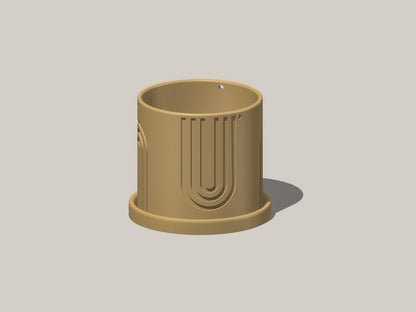 Rosebud HomeGoods Planter Indoor Hanging Planter for Indoor, 4 or 5 inch Hanging Plant Pot Unique Gift, 3D Printed Planter, Outdoor Patio Decor, Cottagecore Decor,BOW