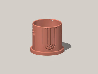 Rosebud HomeGoods Planter Indoor Hanging Planter for Indoor, 4 or 5 inch Hanging Plant Pot Unique Gift, 3D Printed Planter, Outdoor Patio Decor, Cottagecore Decor,BOW