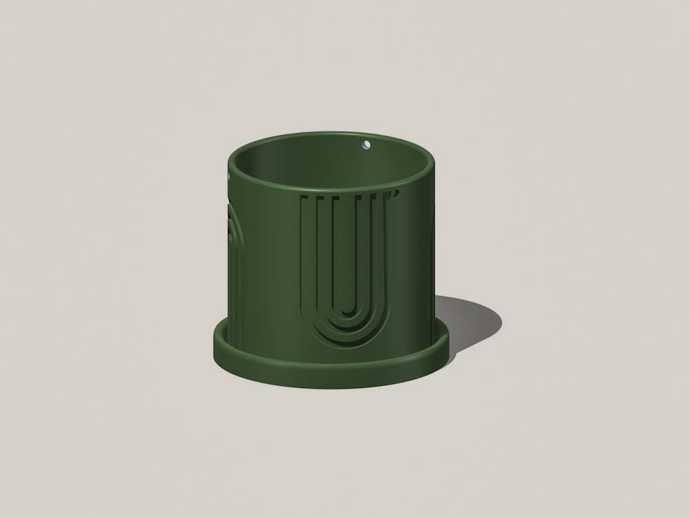 Rosebud HomeGoods Planter Indoor Hanging Planter for Indoor, 4 or 5 inch Hanging Plant Pot Unique Gift, 3D Printed Planter, Outdoor Patio Decor, Cottagecore Decor,BOW