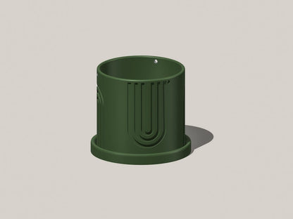Rosebud HomeGoods Planter Indoor Hanging Planter for Indoor, 4 or 5 inch Hanging Plant Pot Unique Gift, 3D Printed Planter, Outdoor Patio Decor, Cottagecore Decor,BOW