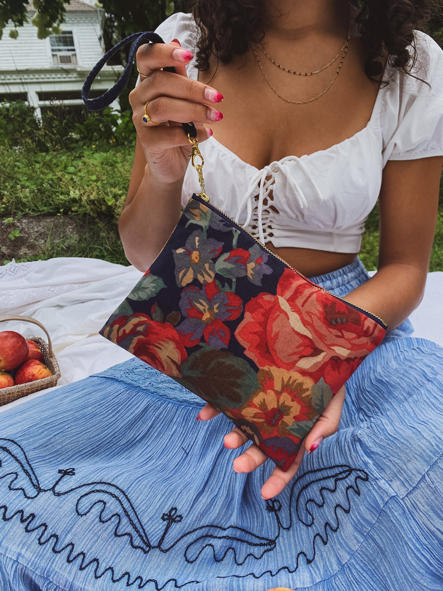 Classic Navy Rose Purse - My American Goods