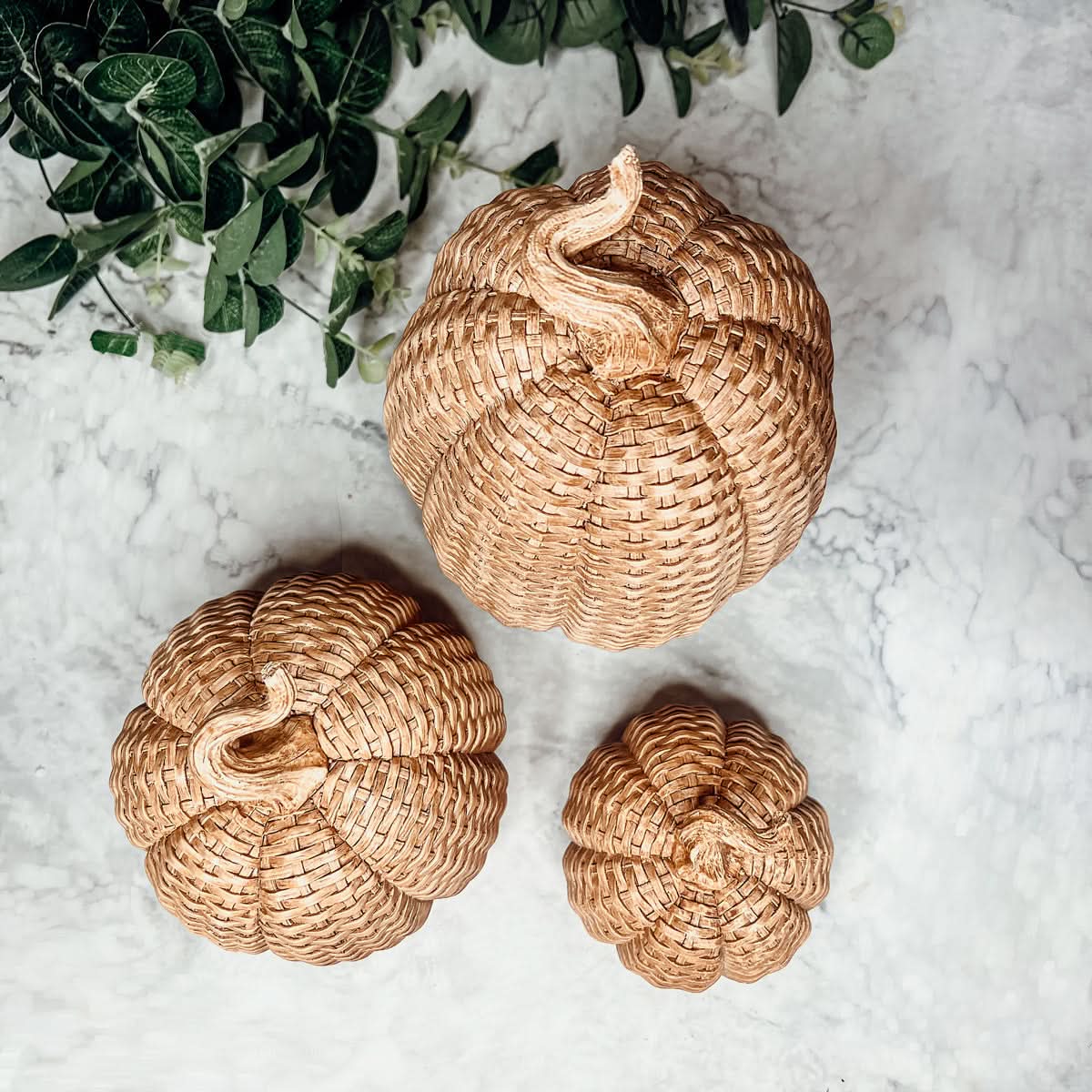 Gia Roma Basket Weave Statue Basket Weave Pumpkins