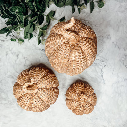 Basket Weave Pumpkins - My American Goods
