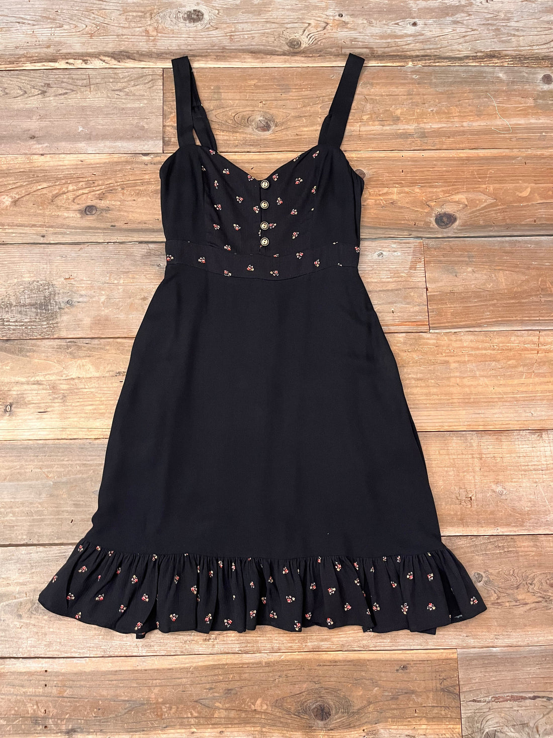 Field Day Dress XS Gemma Dress in Black and Floral