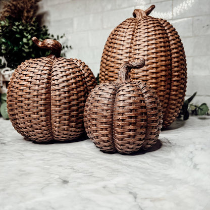 Basket Weave Pumpkins - My American Goods