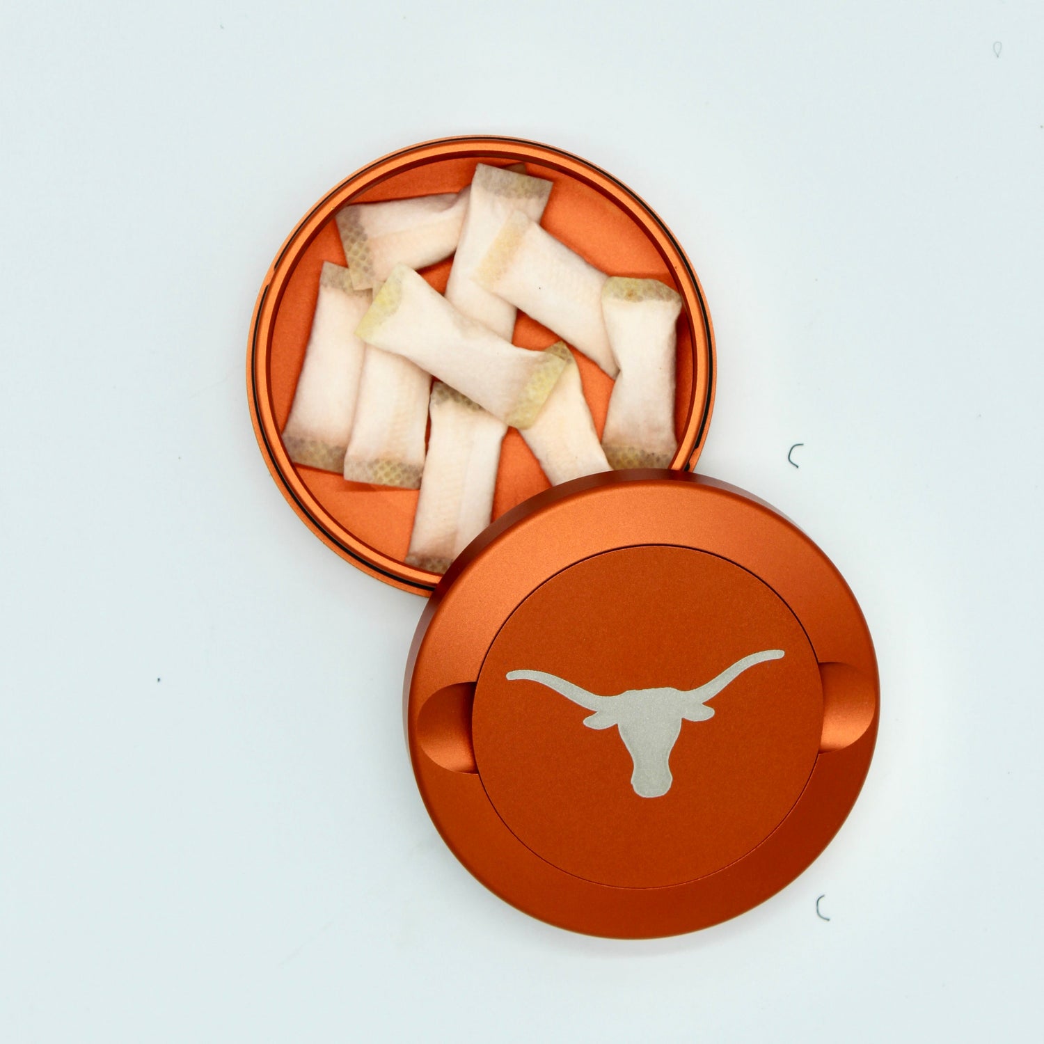 Texas Longhorns Metal Nicotine Pouch Cans