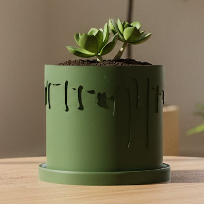 Rosebud HomeGoods Pots &amp; Planters Green / 4 inch / Without Drip Tray Drip Planter