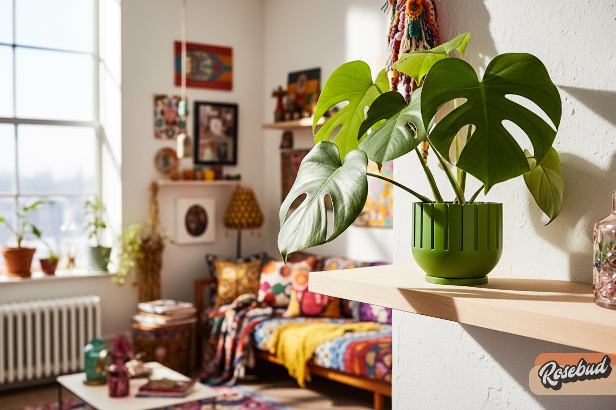 Modern Indoor Planter with Drainage – 3D Printed Fluted Plant Pot, Vertical Ribbed Design, Minimalist Decor Accent, Mid-Bubble