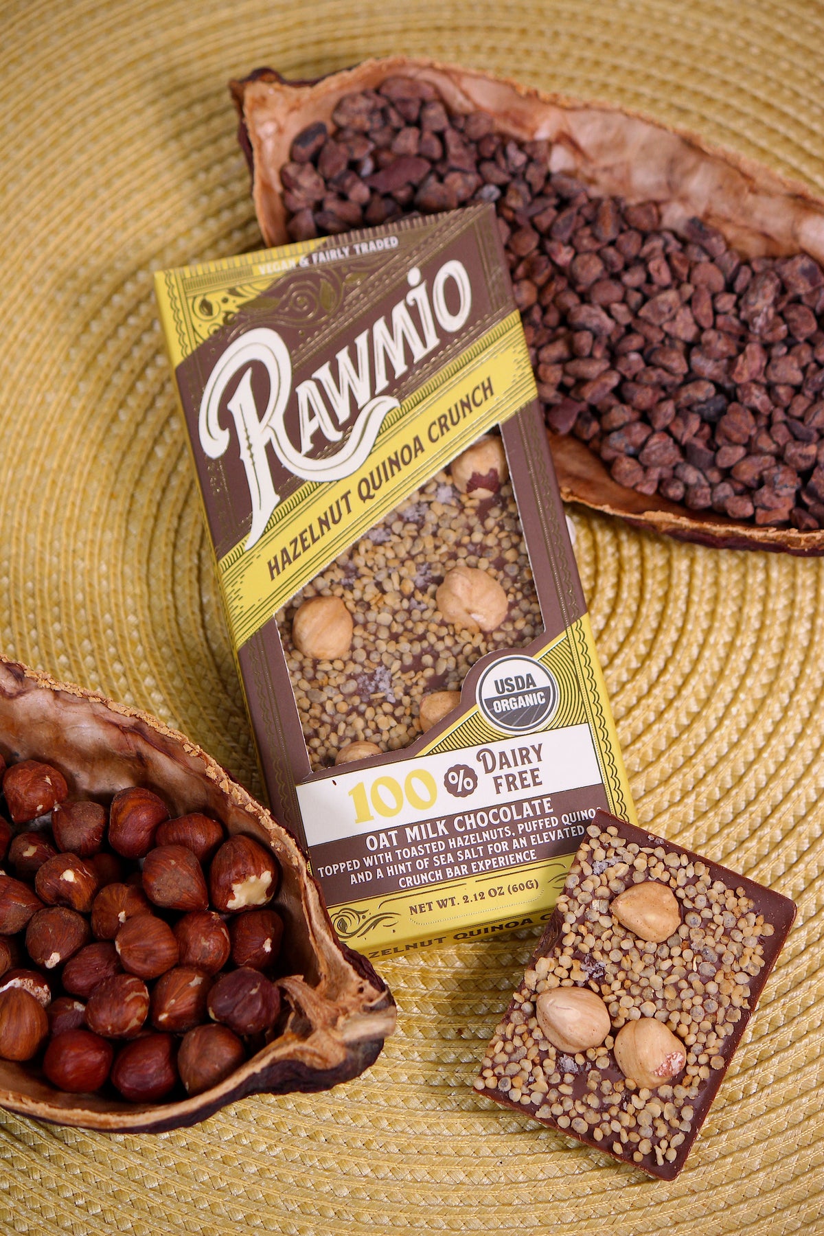 Hazelnut Quinoa Crunch Bark