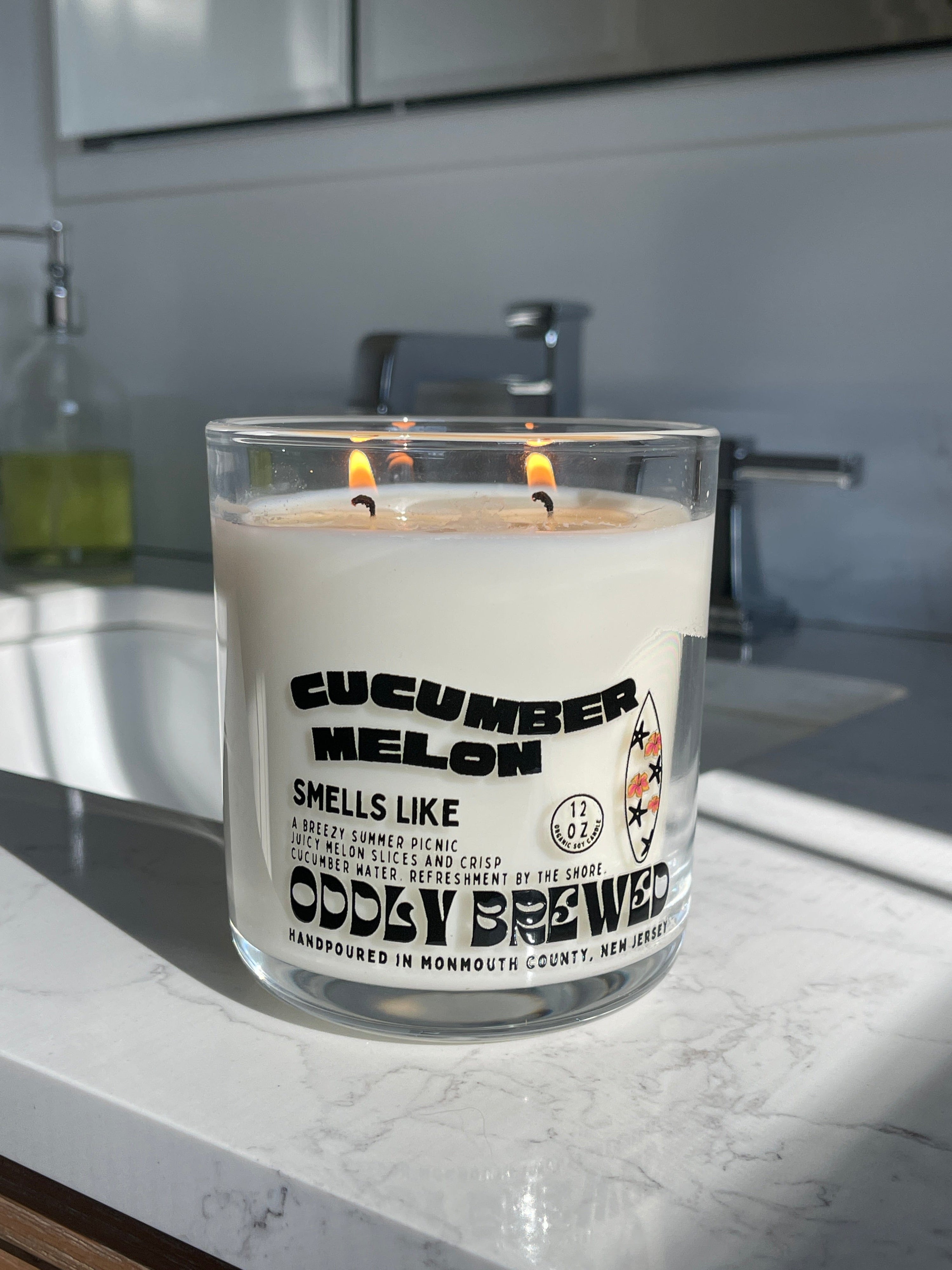 Oddly Brewed Candles Large Cucumber Melon Soy Candle