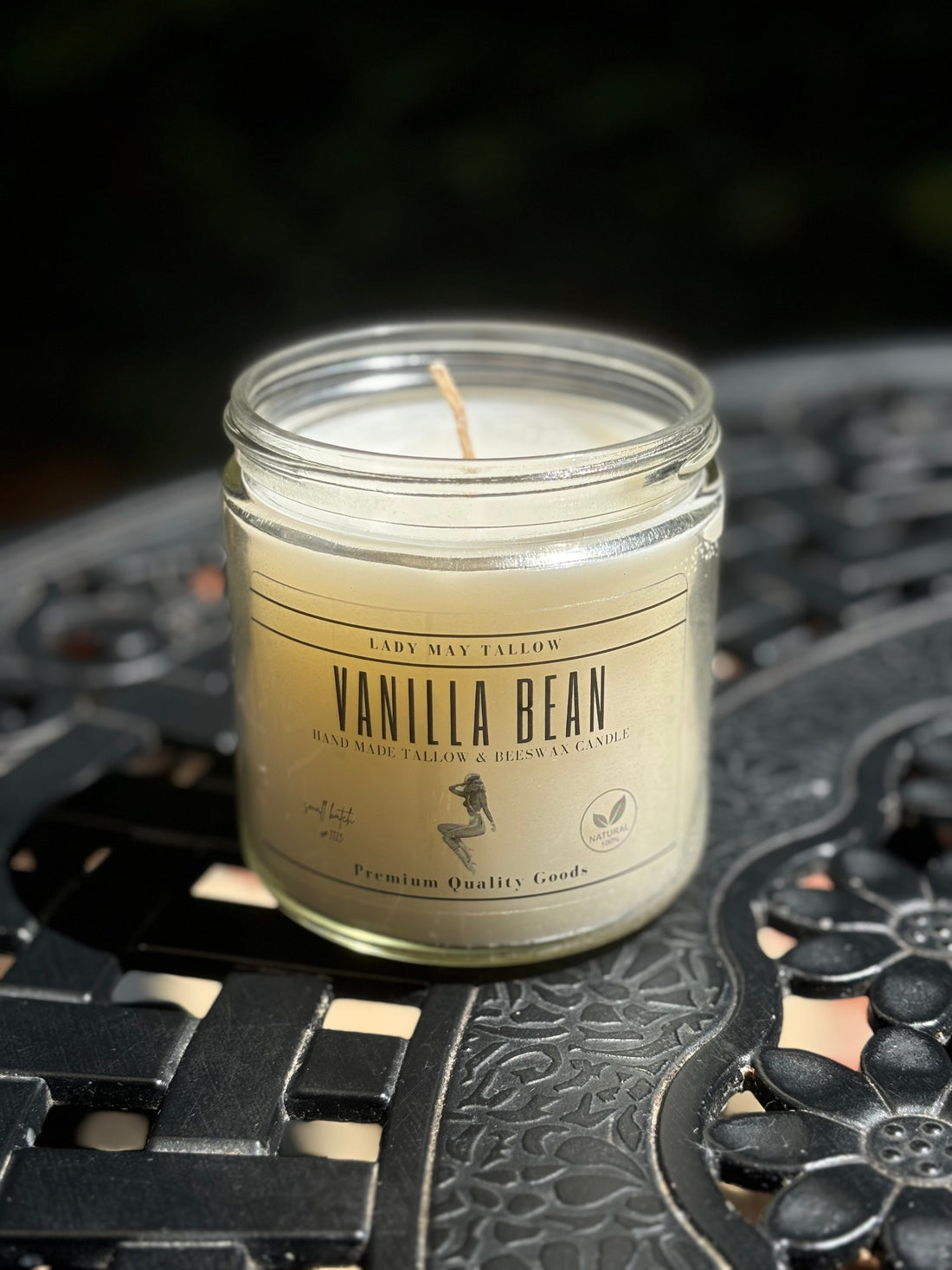 Lady May – Vanilla Bean Tallow &amp; Beeswax Candle | All-Natural, Hand-Poured