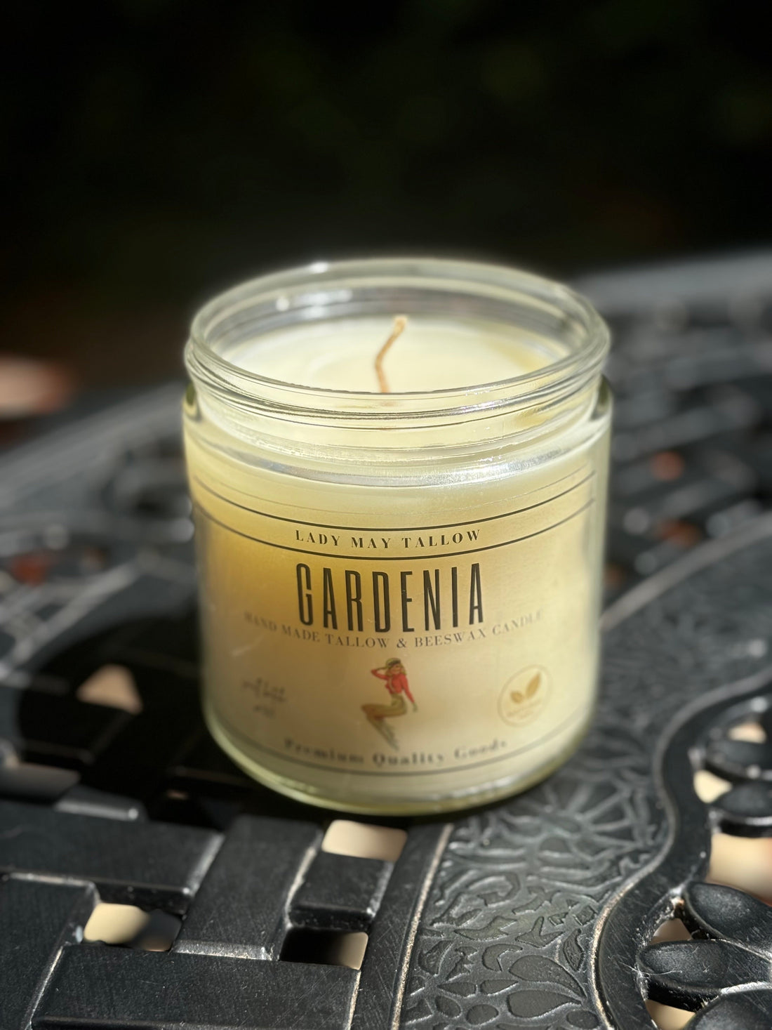 Gardenia Tallow &amp; Beeswax Candle | All Natural, Non-Toxic, Clean Burning