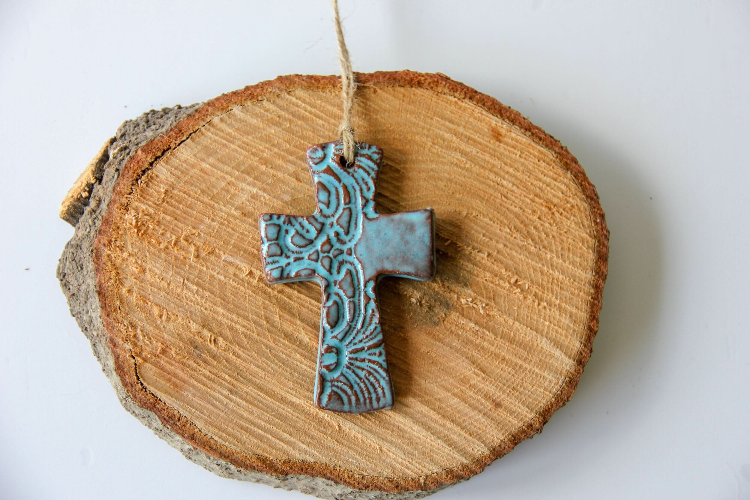 prodigalpottery Ceramic Flared Cross Ornament