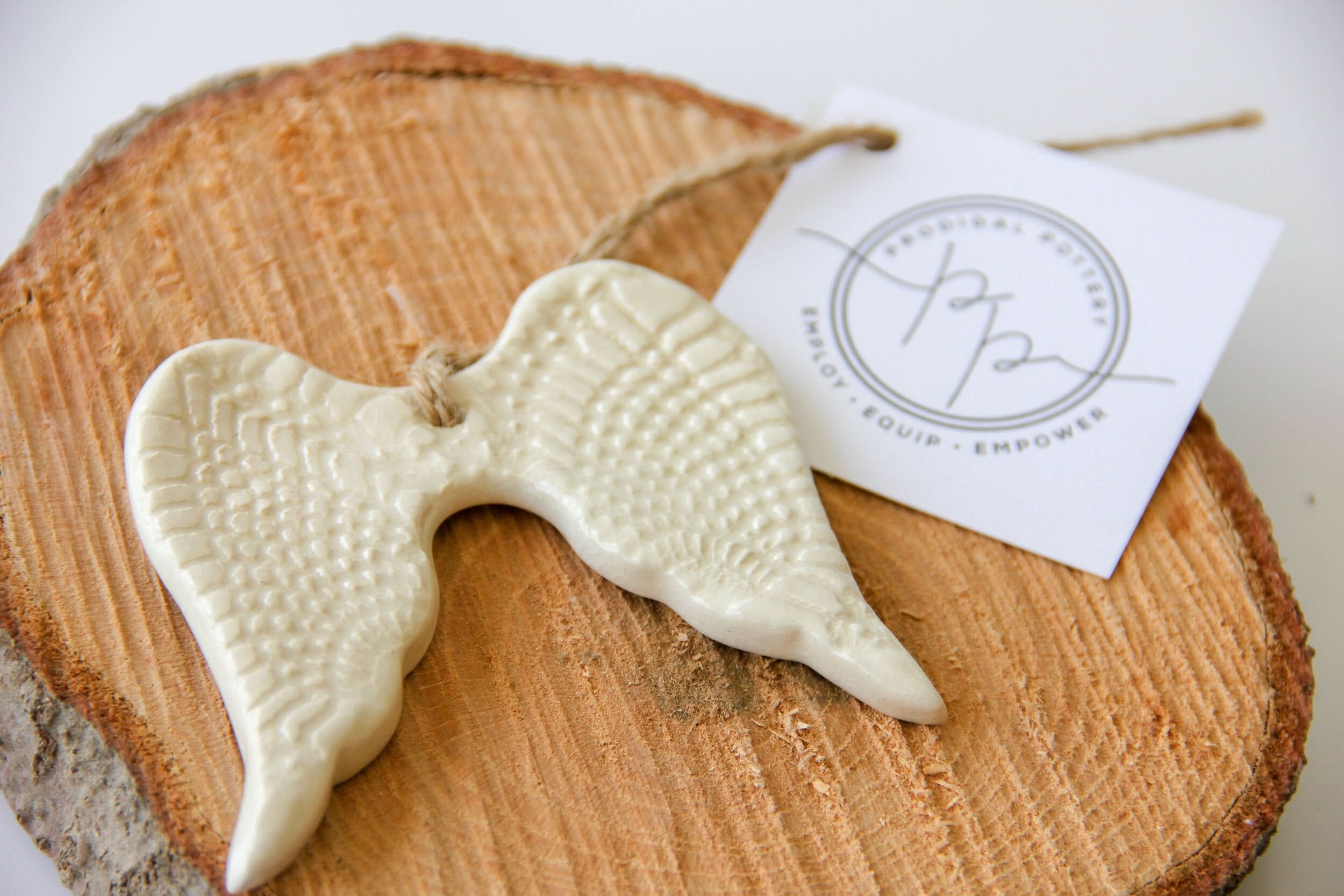 prodigalpottery Ceramic Angel Wing Ornament