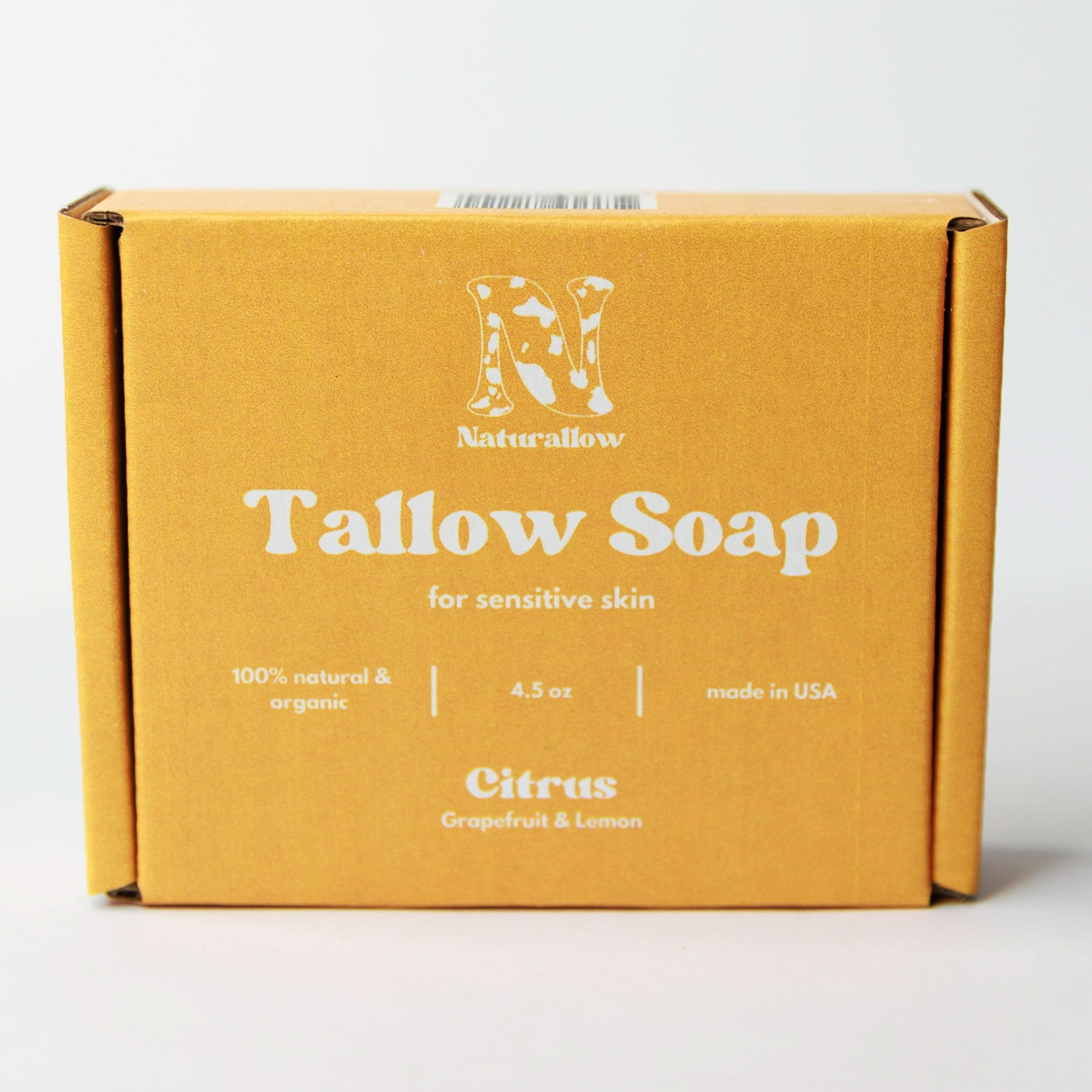 Naturallow Bar Soap Citrus Soap Tallow Soap