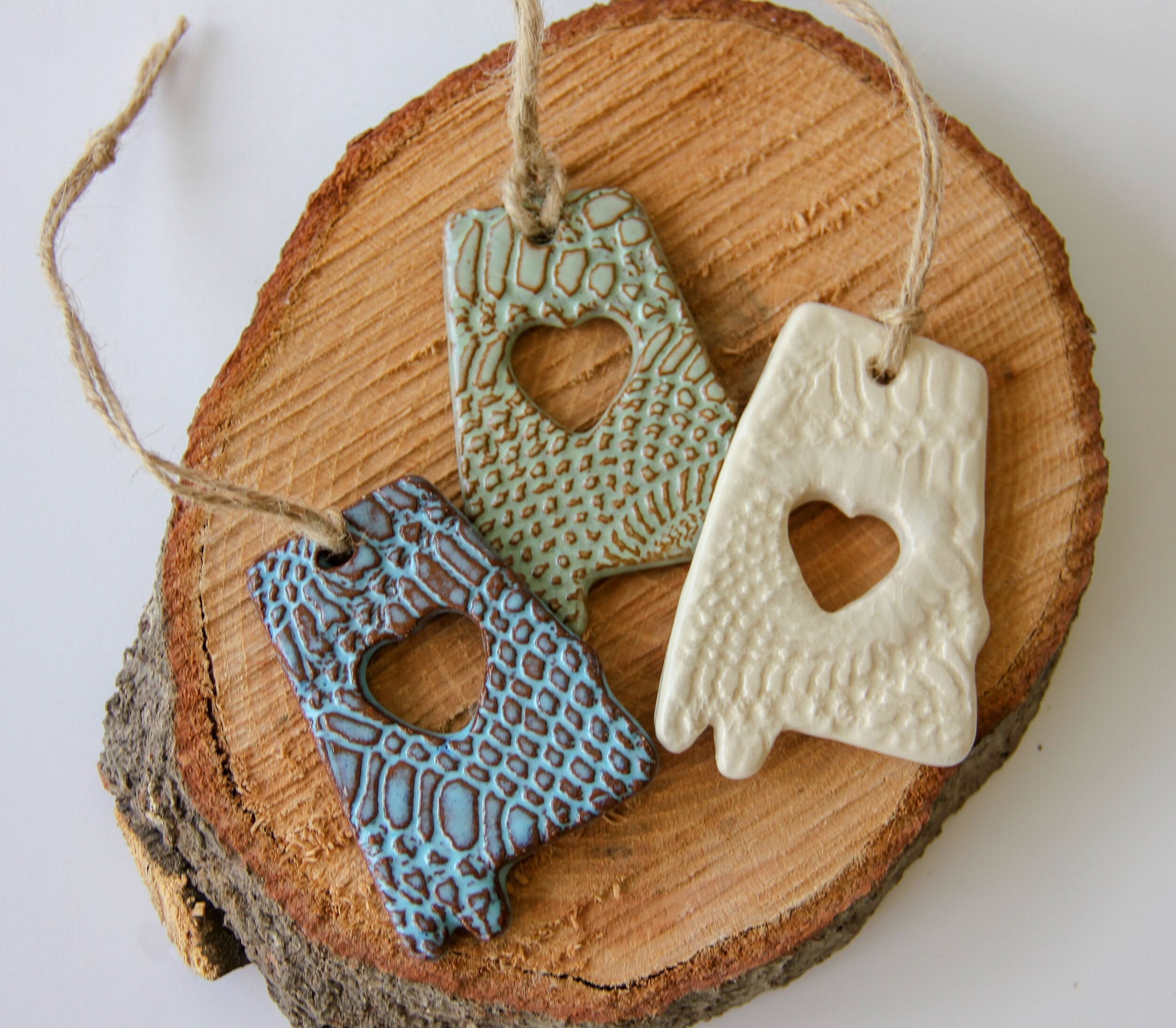 prodigalpottery Ceramic Heart of Dixie Alabama Ornament
