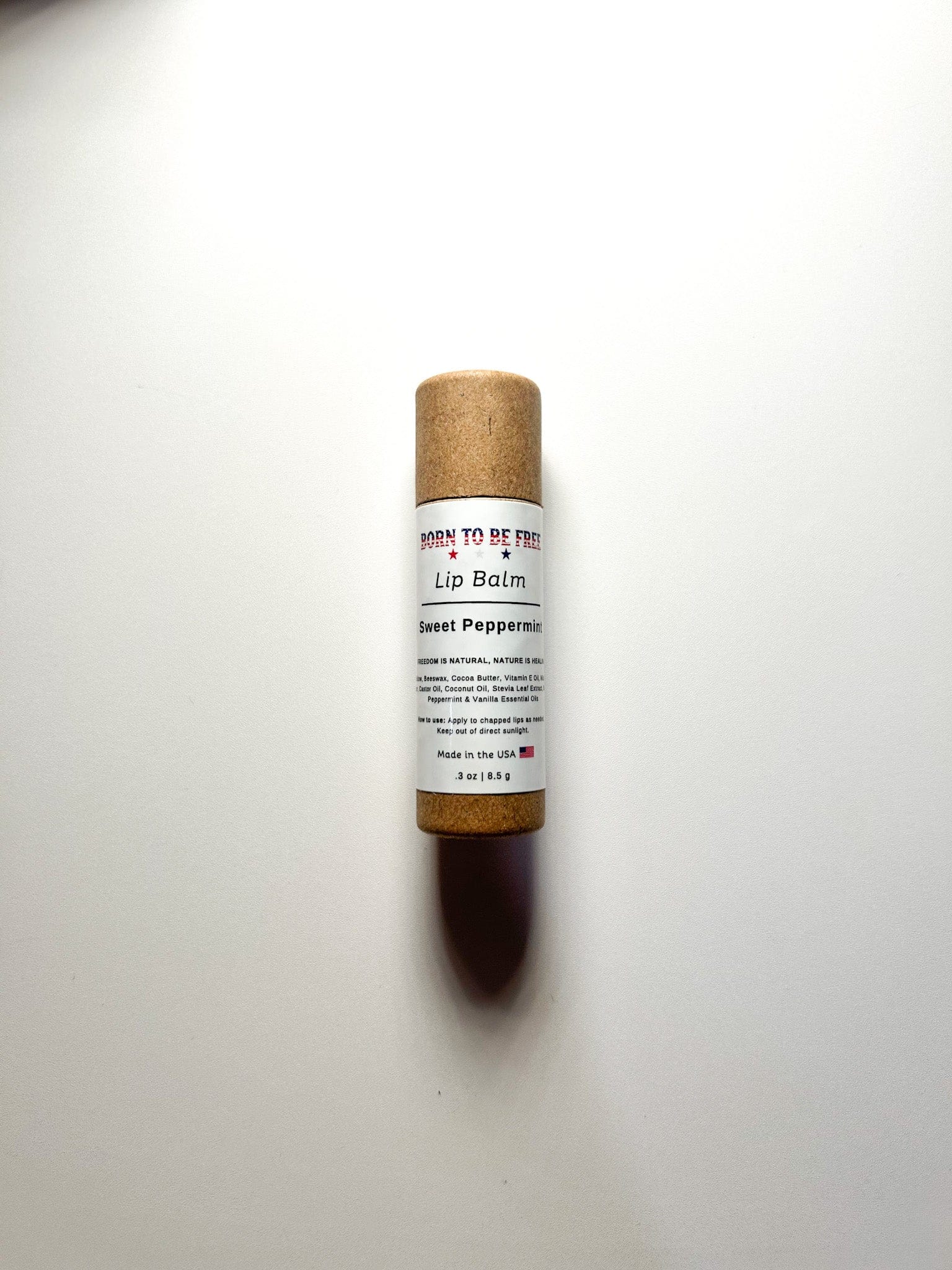 Born To Be Free Lip Balm Sweet Peppermint Lip Balm