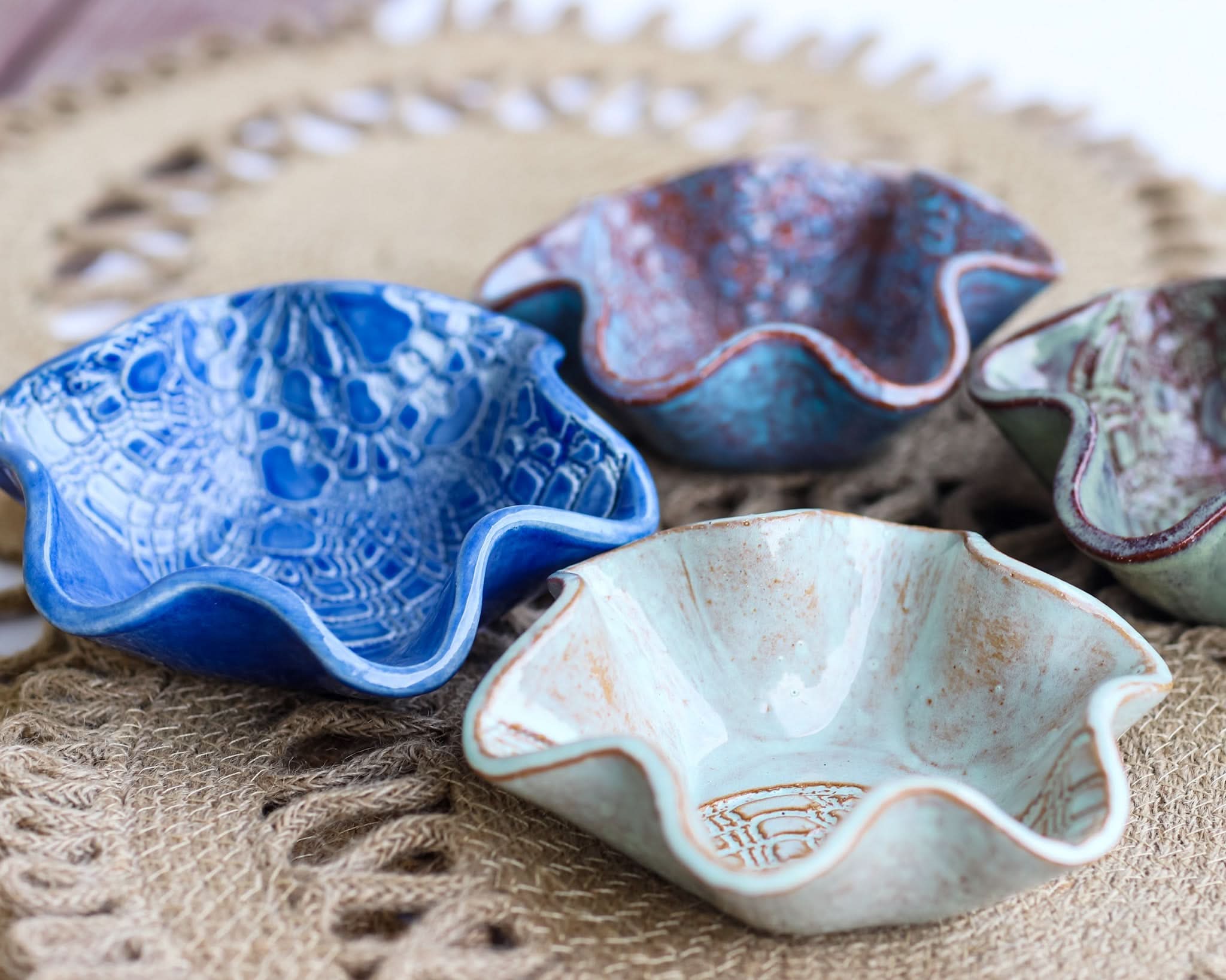 prodigalpottery Ceramic Blue Sapphire Mini Blossom Bowl
