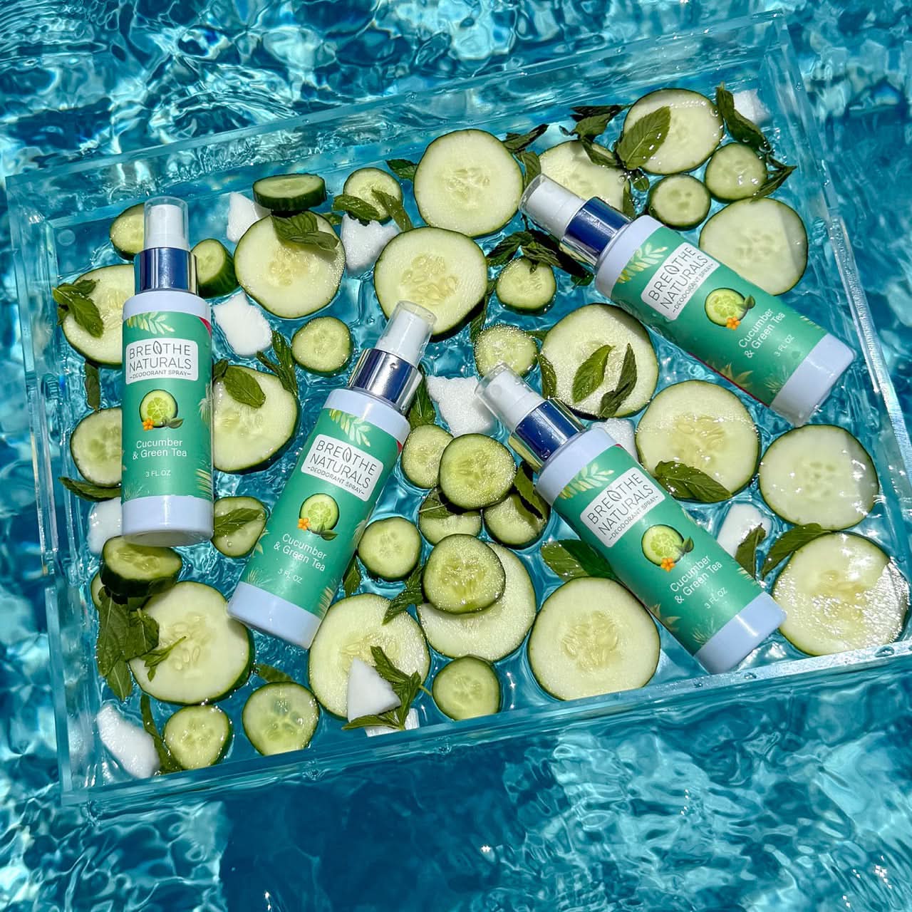 Breathe Naturals Deodorant Deodorant Cucumber &amp; Green Tea Spray Deodorant